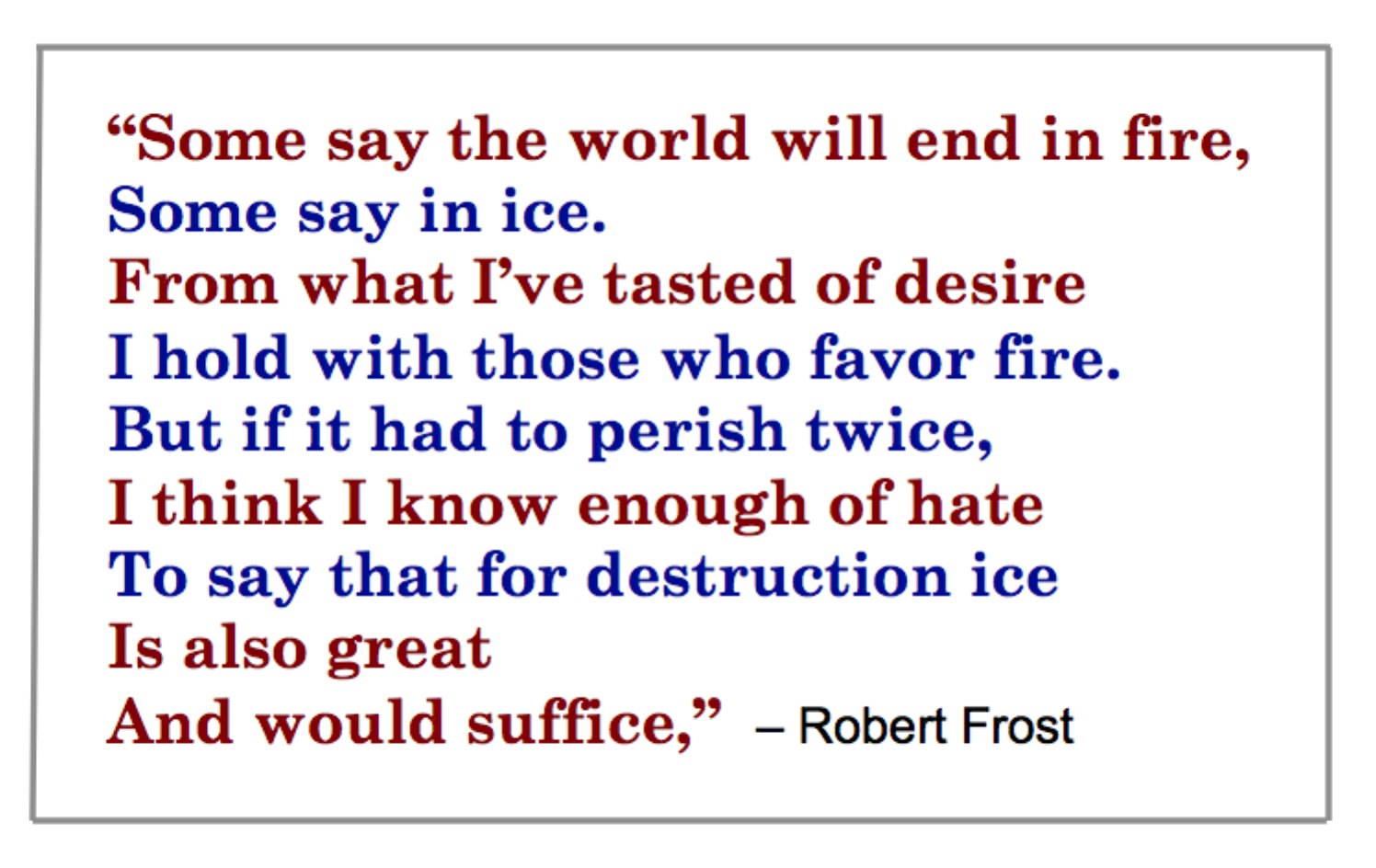 fire and ice robert